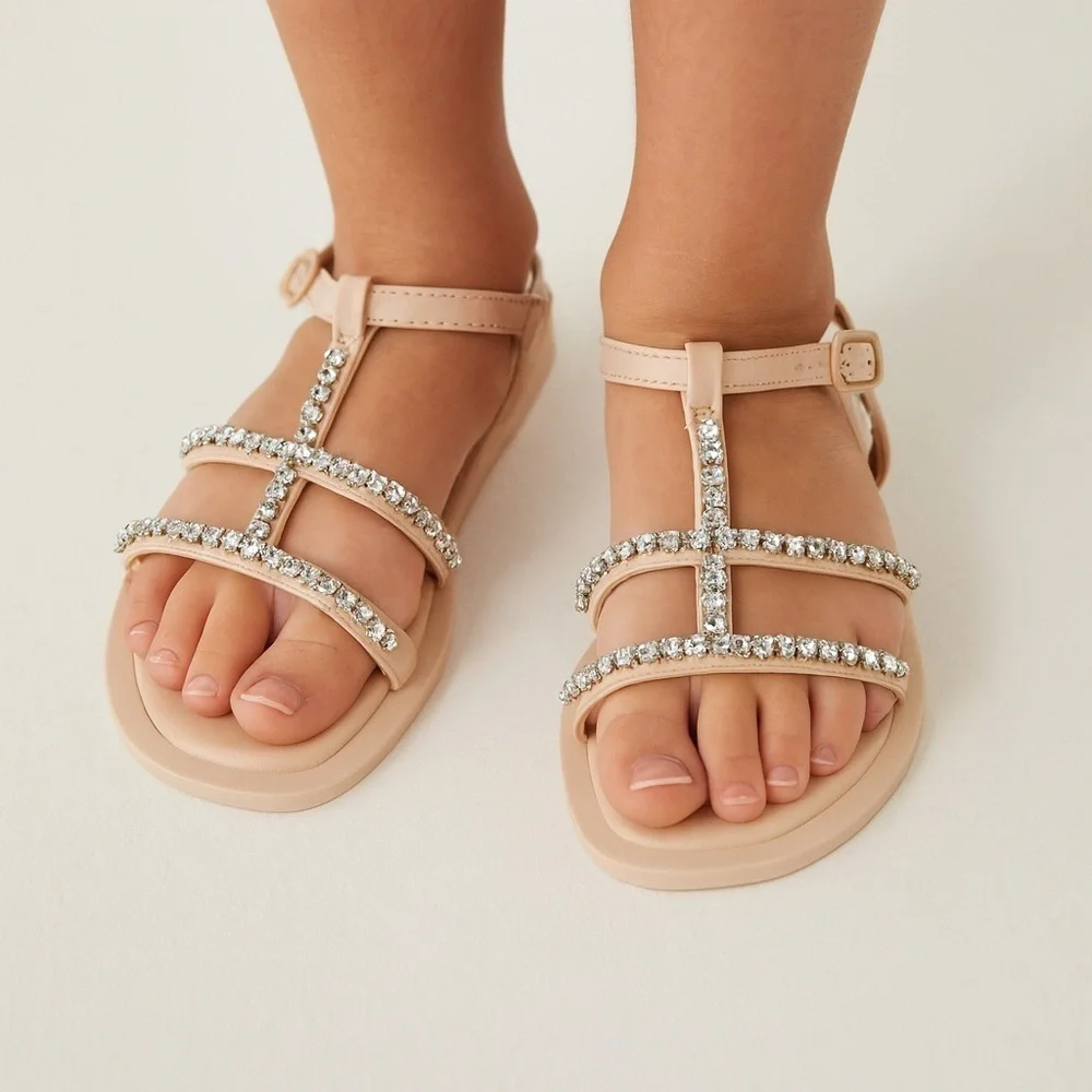 ZARA Kids | Pink | JEWEL STRAPPY SANDALS